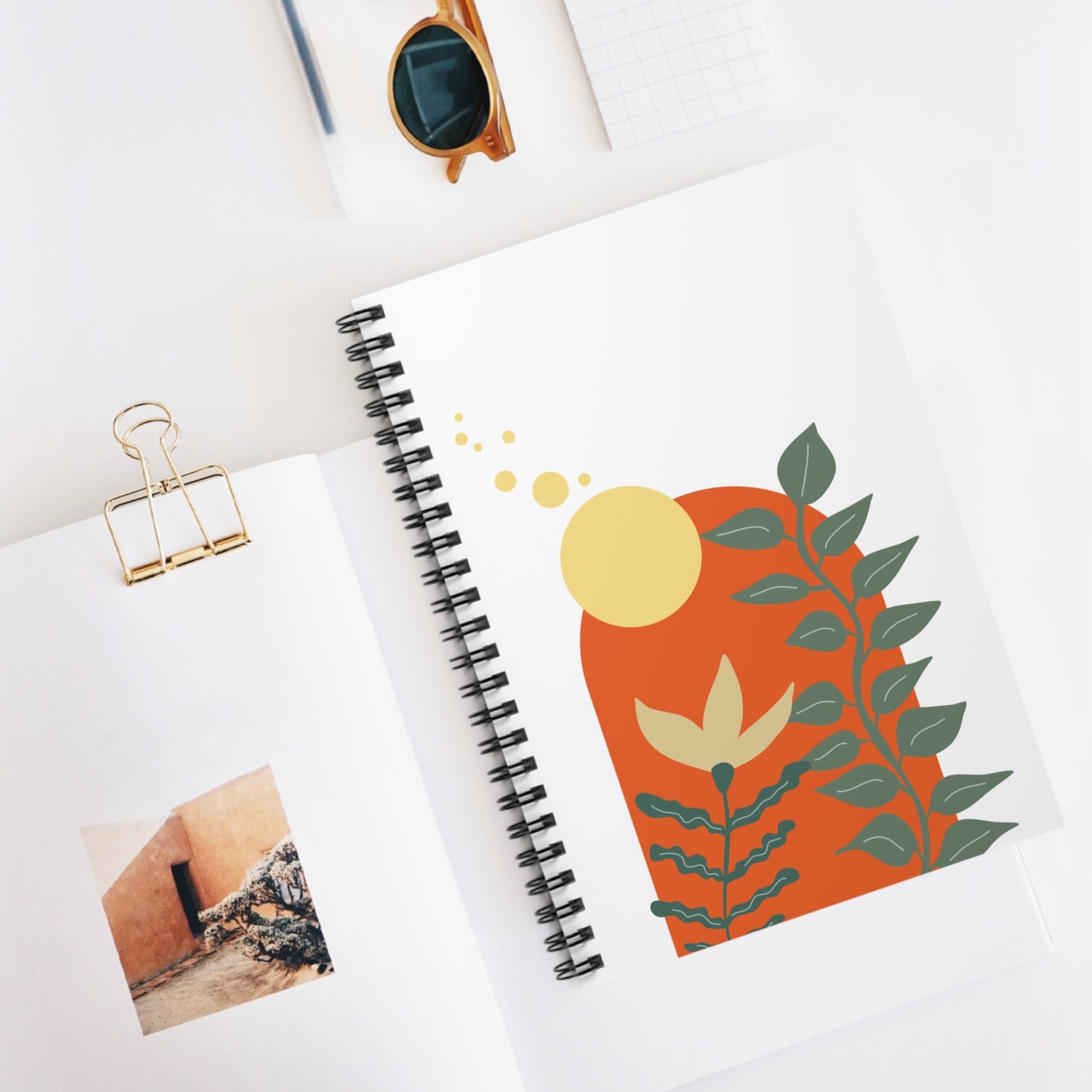 Botanical Spiral Notebook – Elegant & Portable for Creative Minds