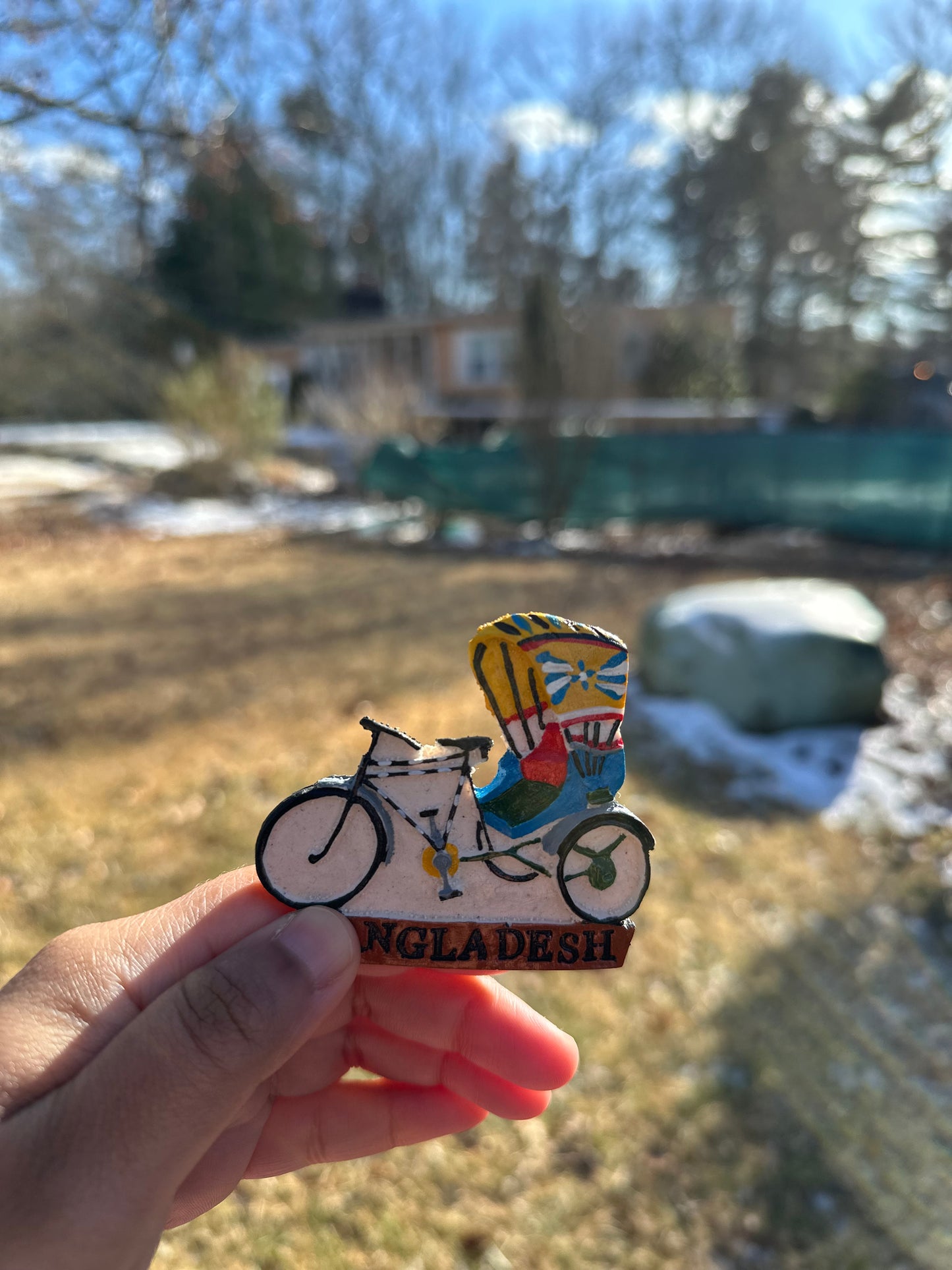 Rickshaw Design Fridge Magnet – A Cultural Icon of Bangladesh