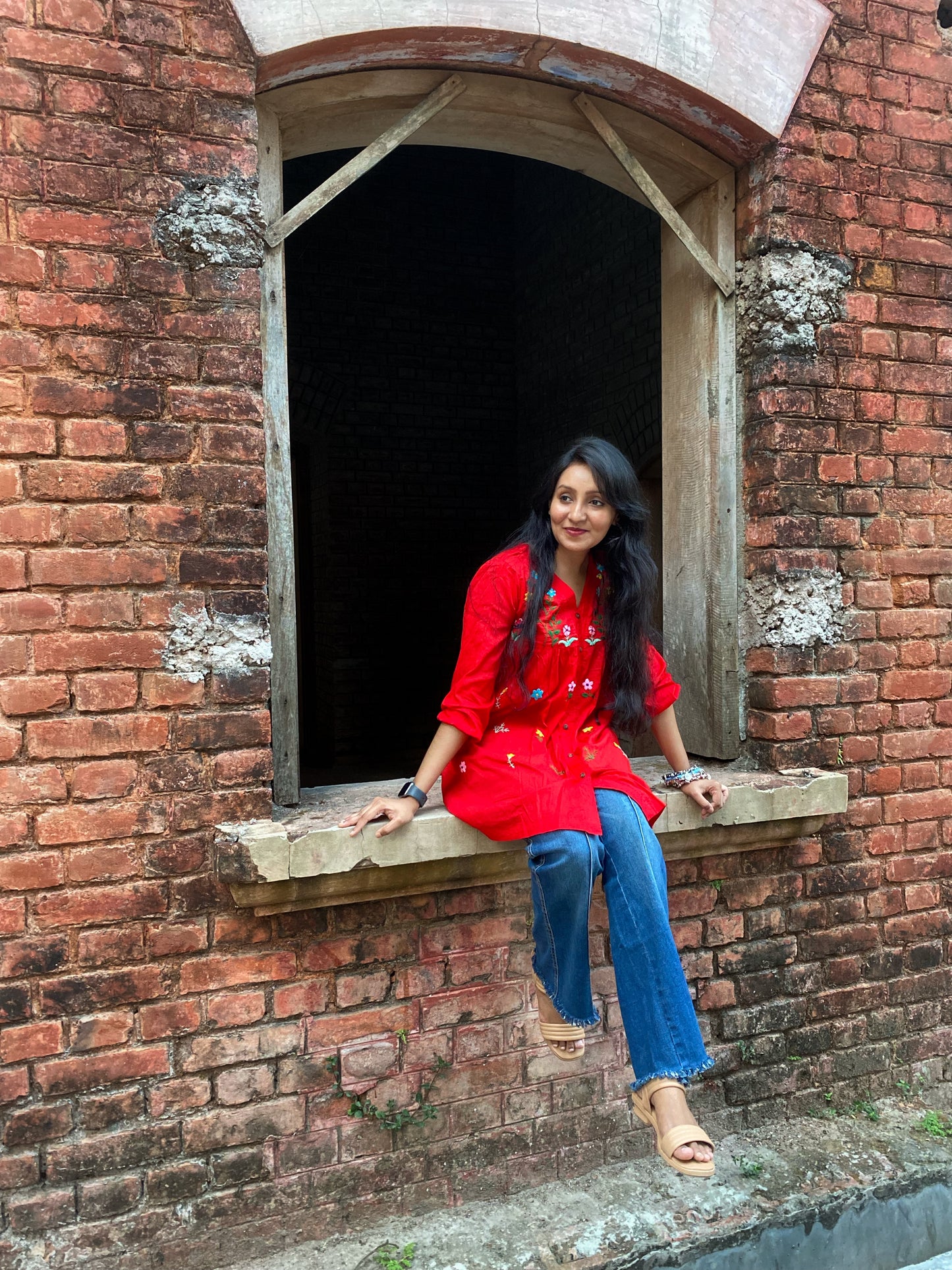 Phool (Flower) - Hand Embroider Ethnic Tunic Top