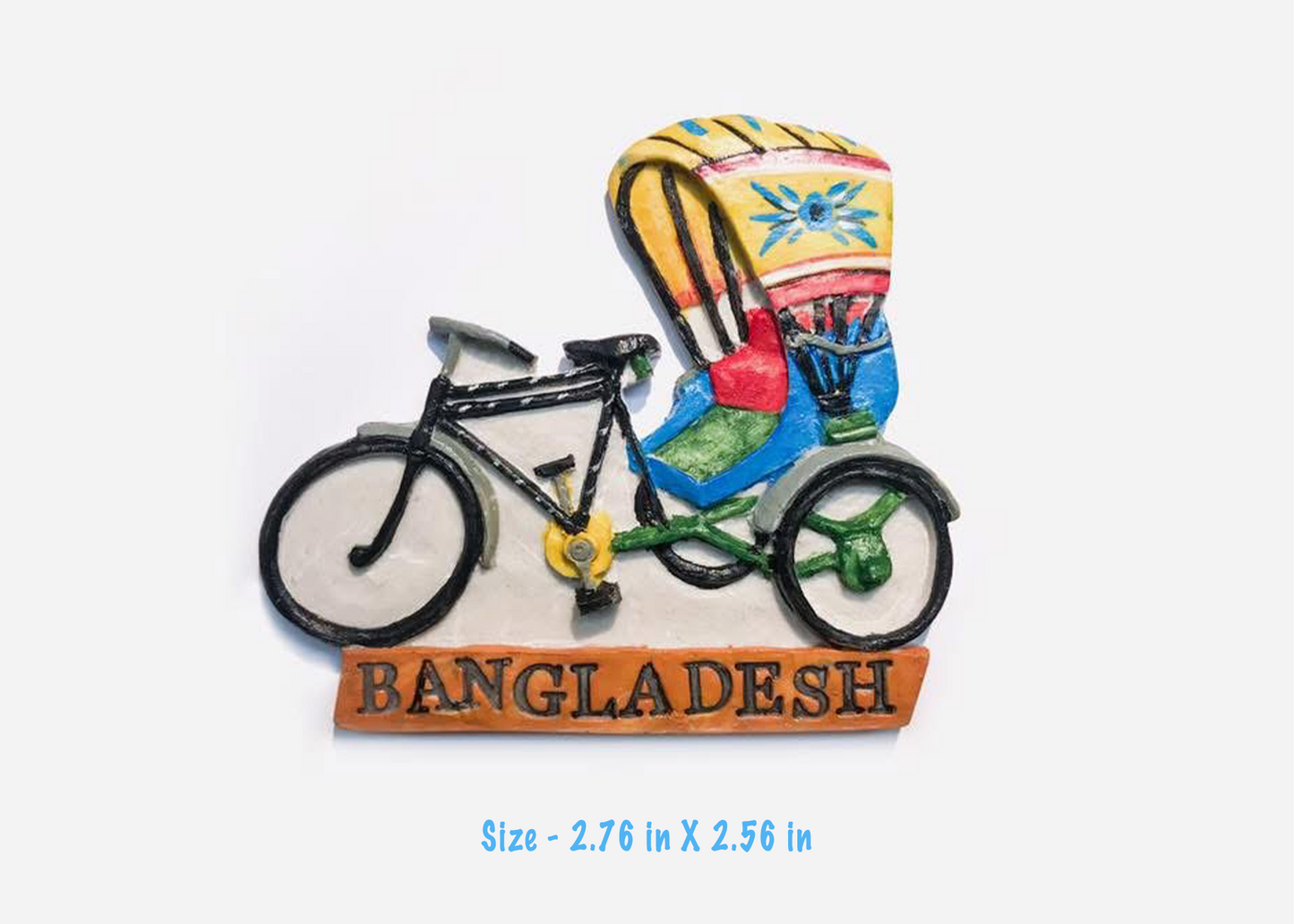 Rickshaw Design Fridge Magnet – A Cultural Icon of Bangladesh