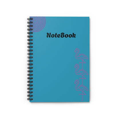 Flamingo Spiral Notebook - Ruled Lines for Notes & Journaling