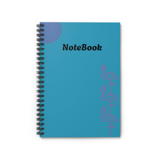 Colorful Flamingo Spiral Notebook - Ruled Lines for Notes & Journaling