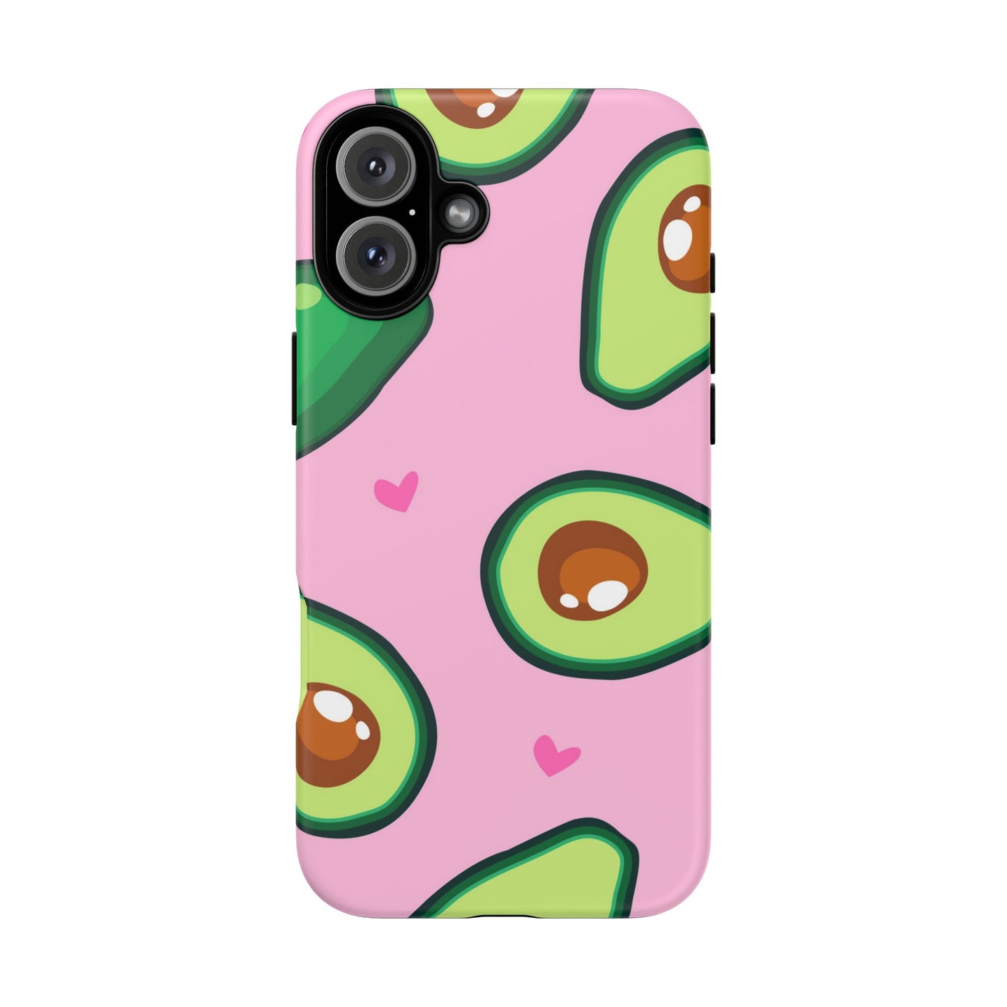 Cute Avocado Phone Case - Tough Cases with Pink Background for Food Lovers