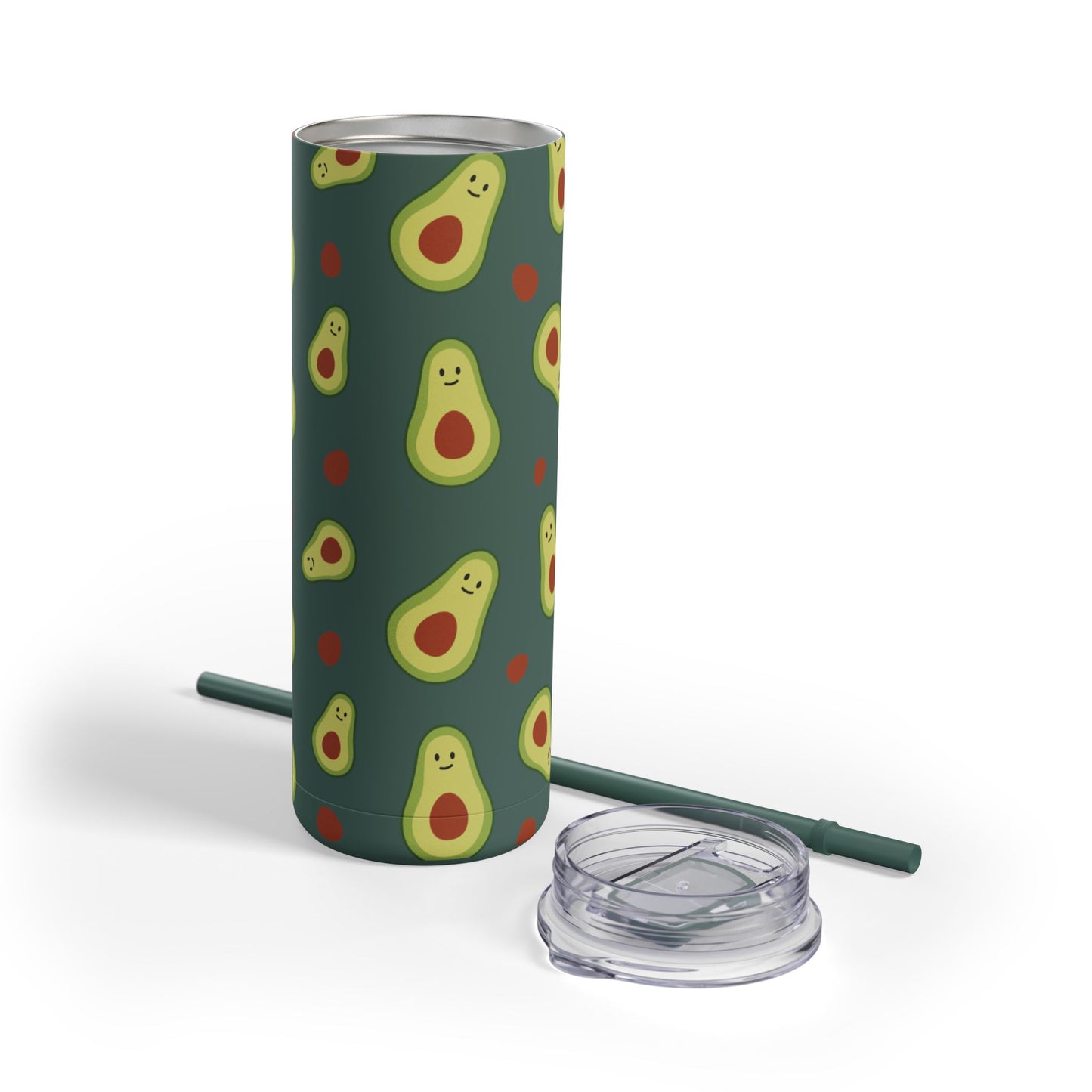 Avocado-Themed Skinny Tumbler, 20oz