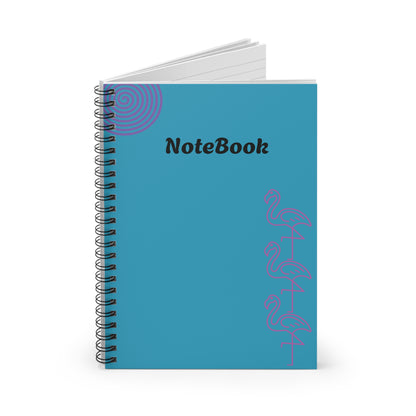 Flamingo Spiral Notebook - Ruled Lines for Notes & Journaling