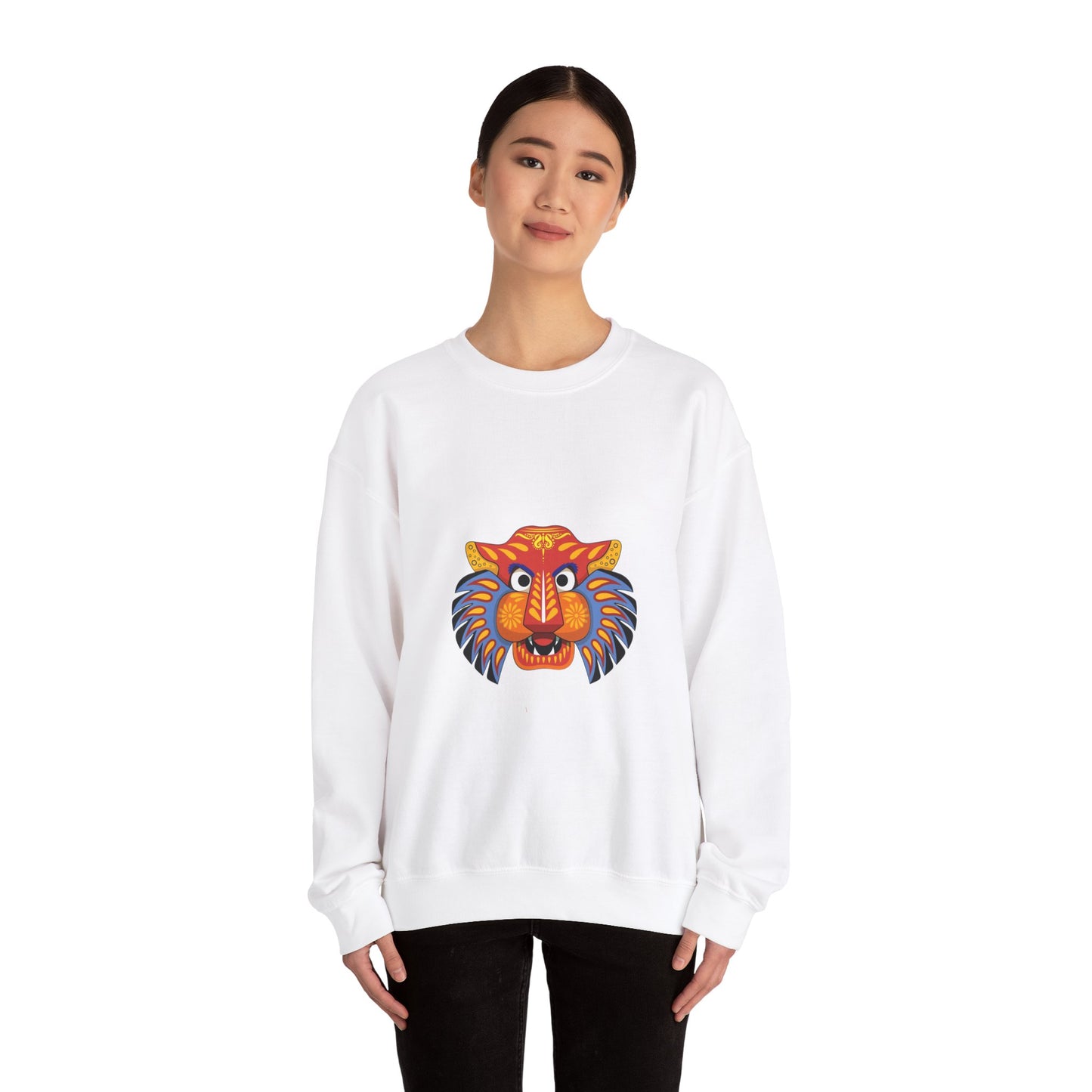 Vibrant Tiger Design Unisex Crewneck Sweatshirt