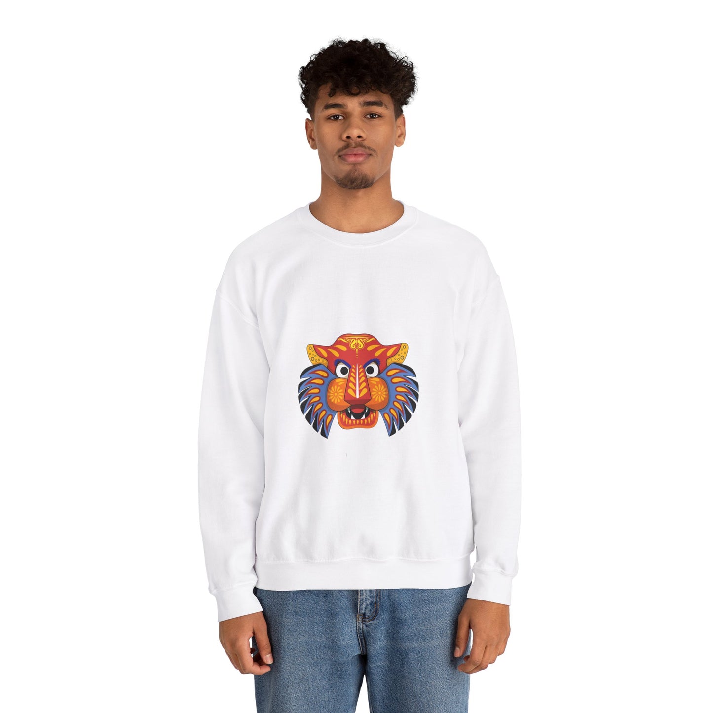 Vibrant Tiger Design Unisex Crewneck Sweatshirt