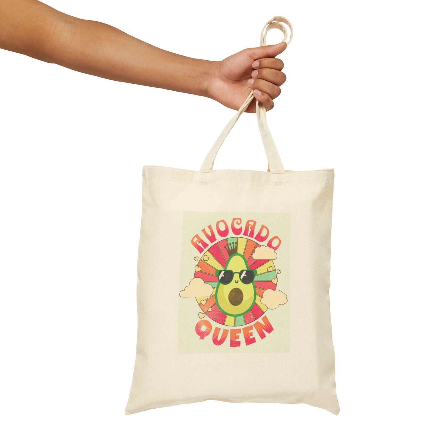 Avocado Queen Cotton Canvas Tote Bag