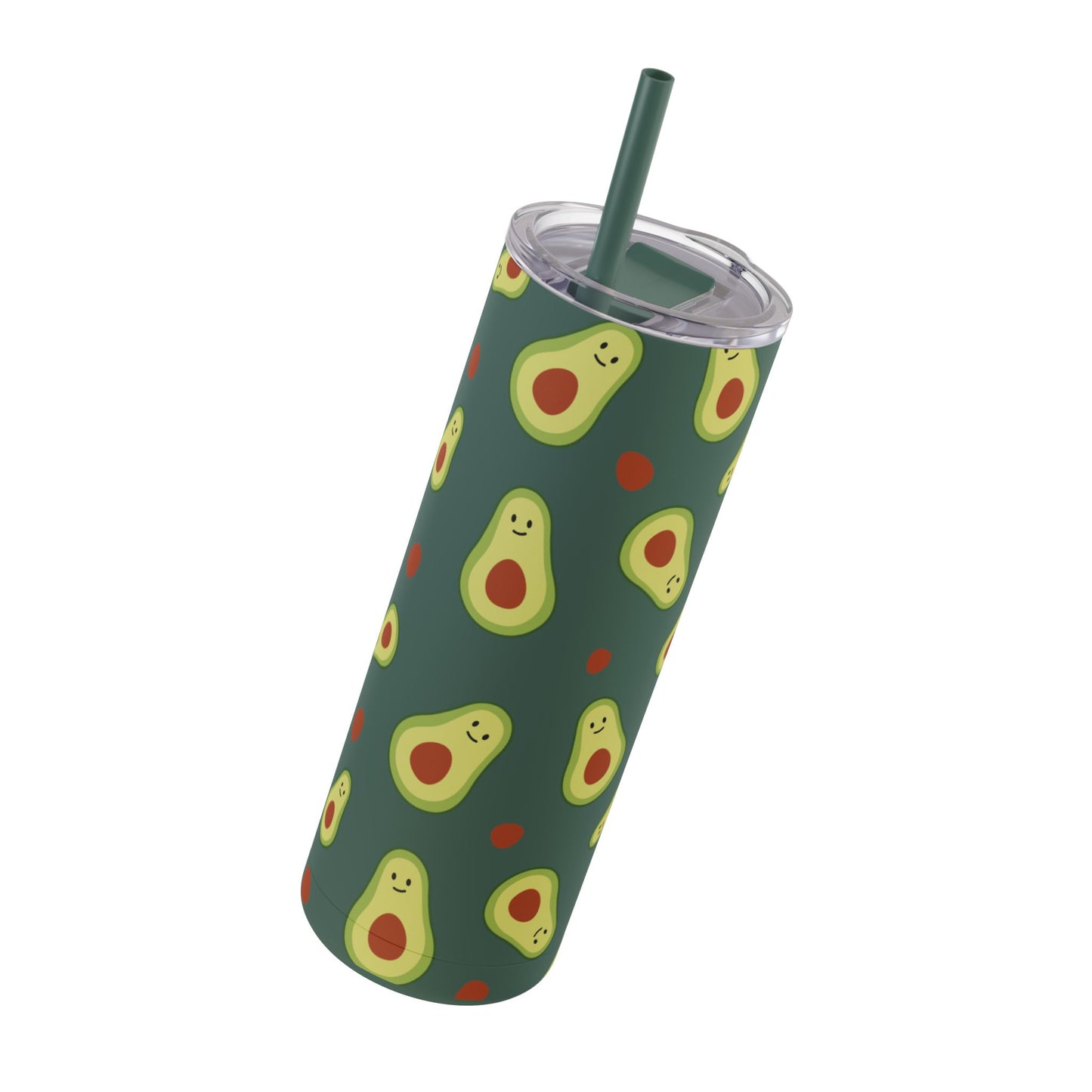 Avocado-Themed Skinny Tumbler, 20oz