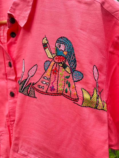 Nokshi - Nokshi embroidered Cropped Shirt