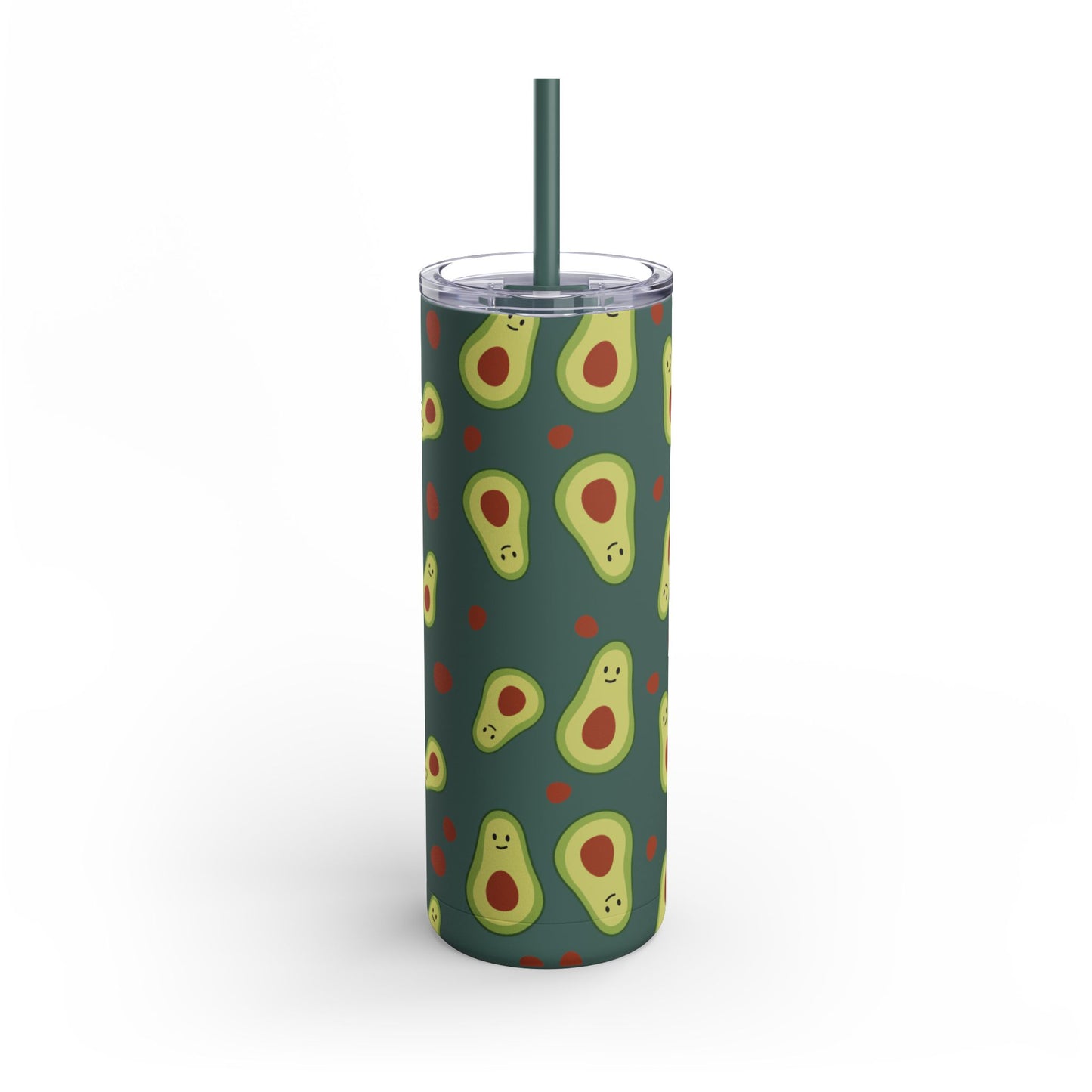 Avocado-Themed Skinny Tumbler, 20oz