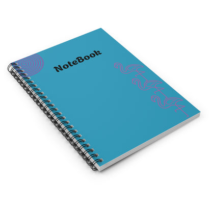 Flamingo Spiral Notebook - Ruled Lines for Notes & Journaling