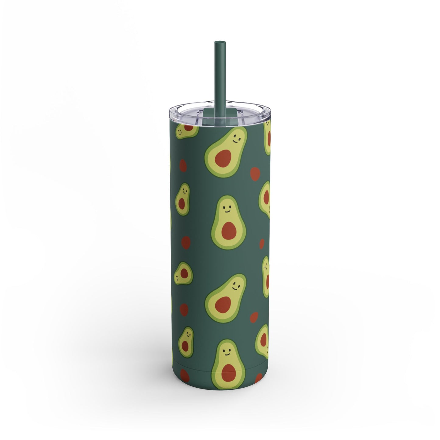 Avocado-Themed Skinny Tumbler, 20oz