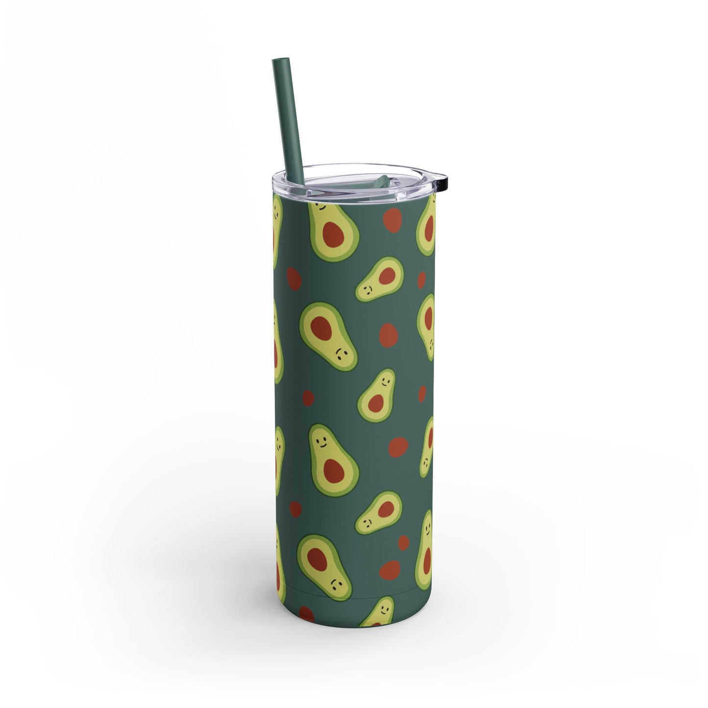 Avocado-Themed Skinny Tumbler, 20oz