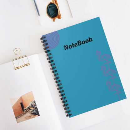 Flamingo Spiral Notebook - Ruled Lines for Notes & Journaling