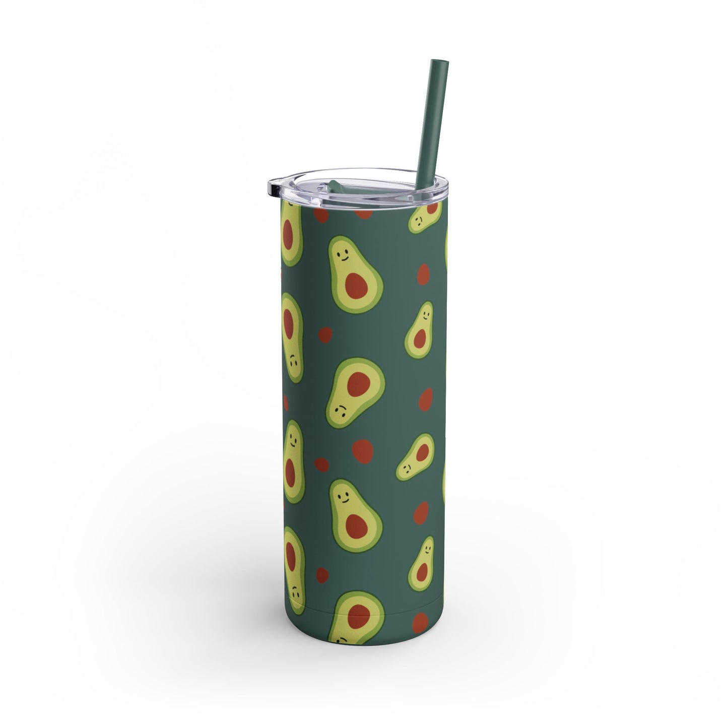 Avocado-Themed Skinny Tumbler, 20oz