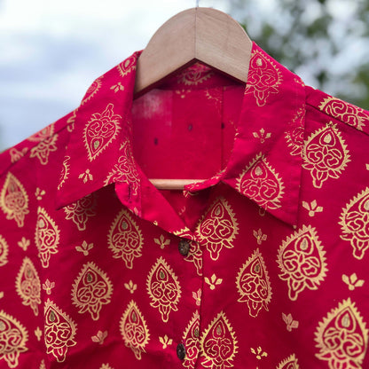 Kolka - Hand-Block Crop Shirt