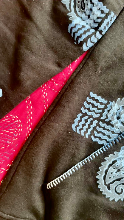 Jatra - Fleece Handblock Hoodie