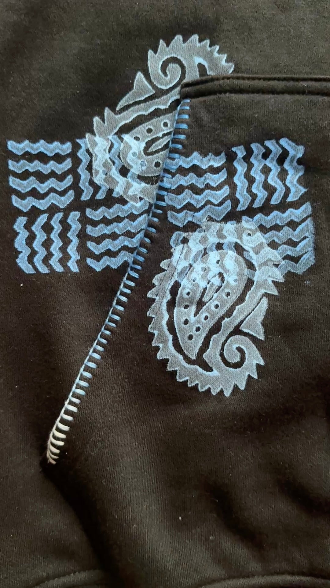 Jatra - Fleece Handblock Hoodie