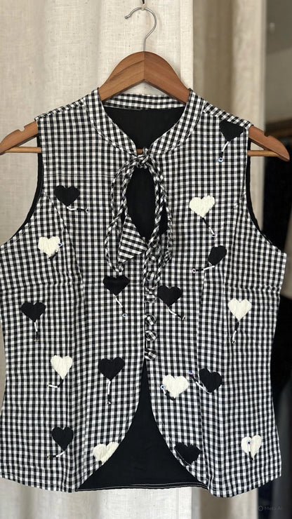 Chorki - Grameen Checkered Hand Embroider Halter Top