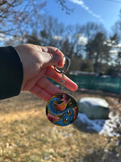 Hand-Painted Key Ring – A Touch of Bangladesh’s Cultural Heritage