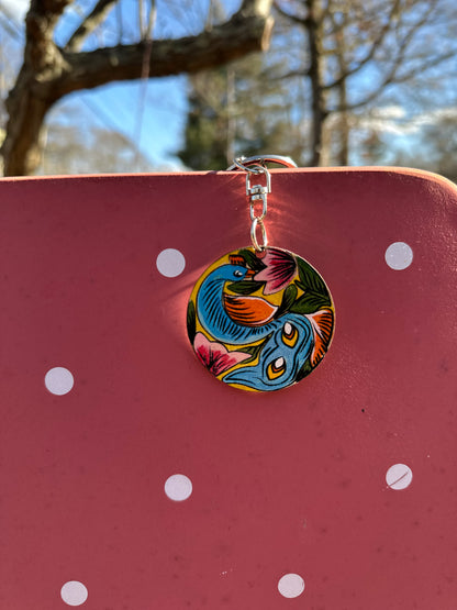 Hand-Painted Key Ring – A Touch of Bangladesh’s Cultural Heritage