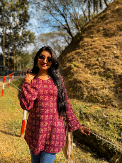 Bolaka - Kantha Stitch Artisan Top