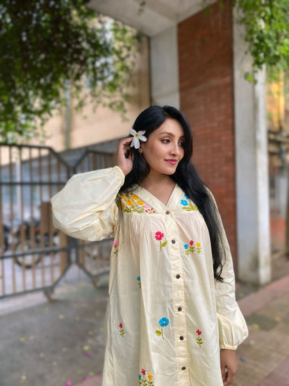 Projapoti (Butterfly) - Hand Embroider Ethnic Tunic Top