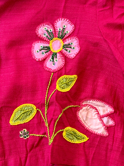 Phool - Applique cropped Shirt