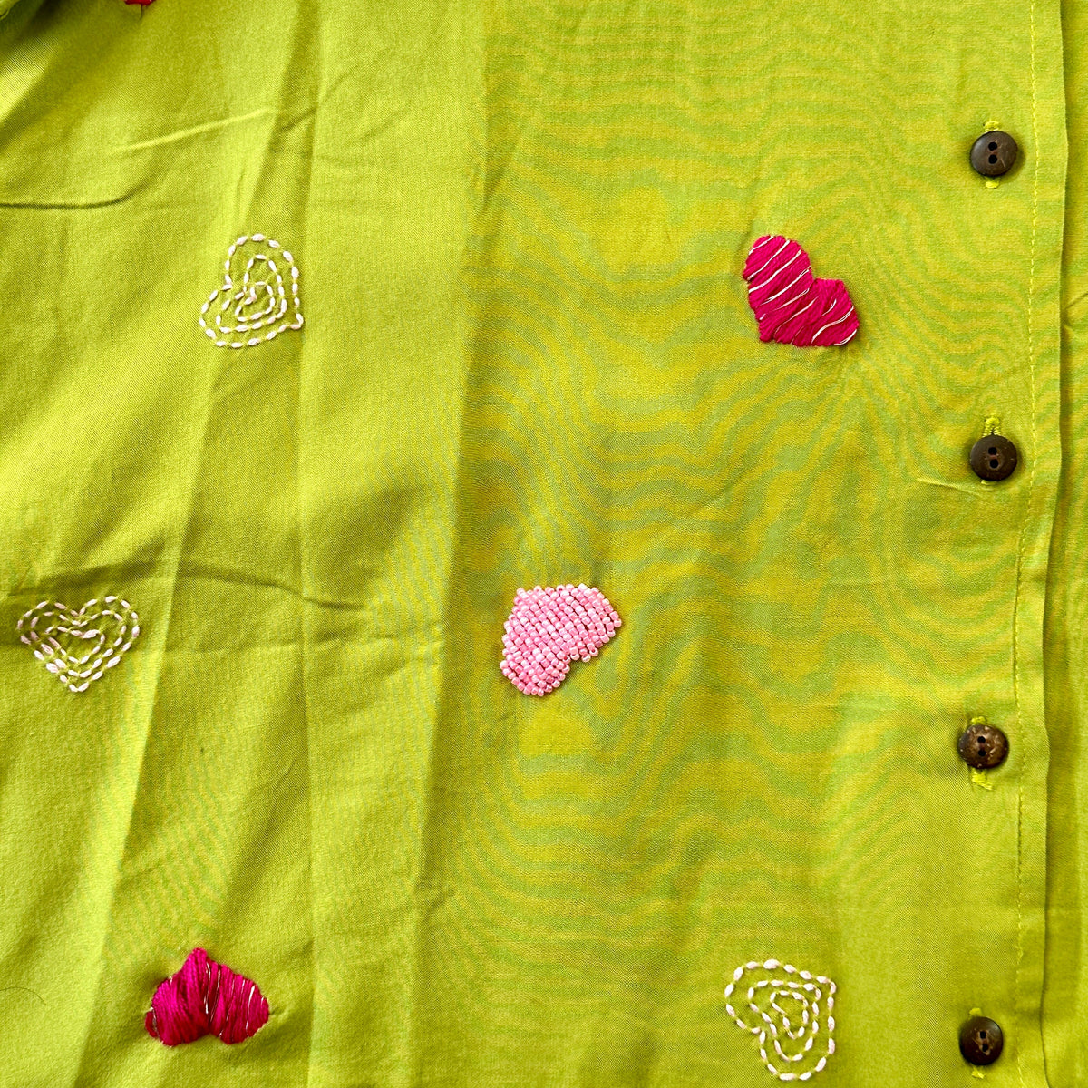 Love - Hand-Embroidered Drop Shoulder Shirt