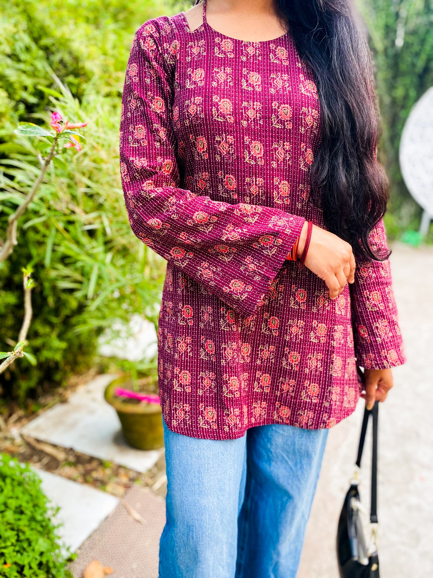 Bolaka - Kantha Stitch Artisan Top