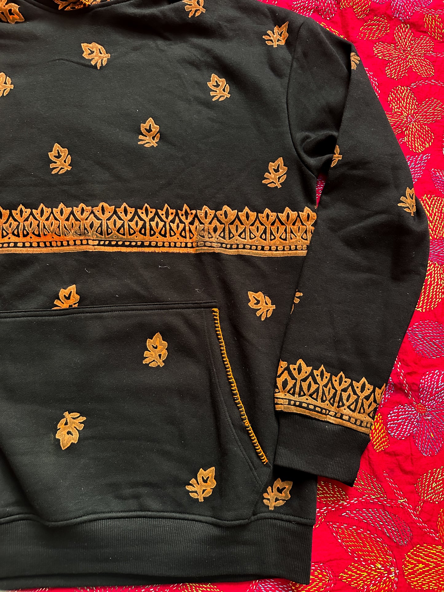 Chouki - Fleece Hand-block Print Hoodie