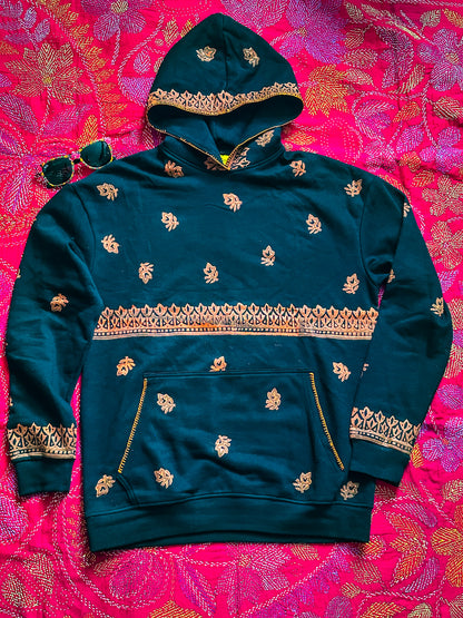 Chouki - Fleece Hand-block Print Hoodie