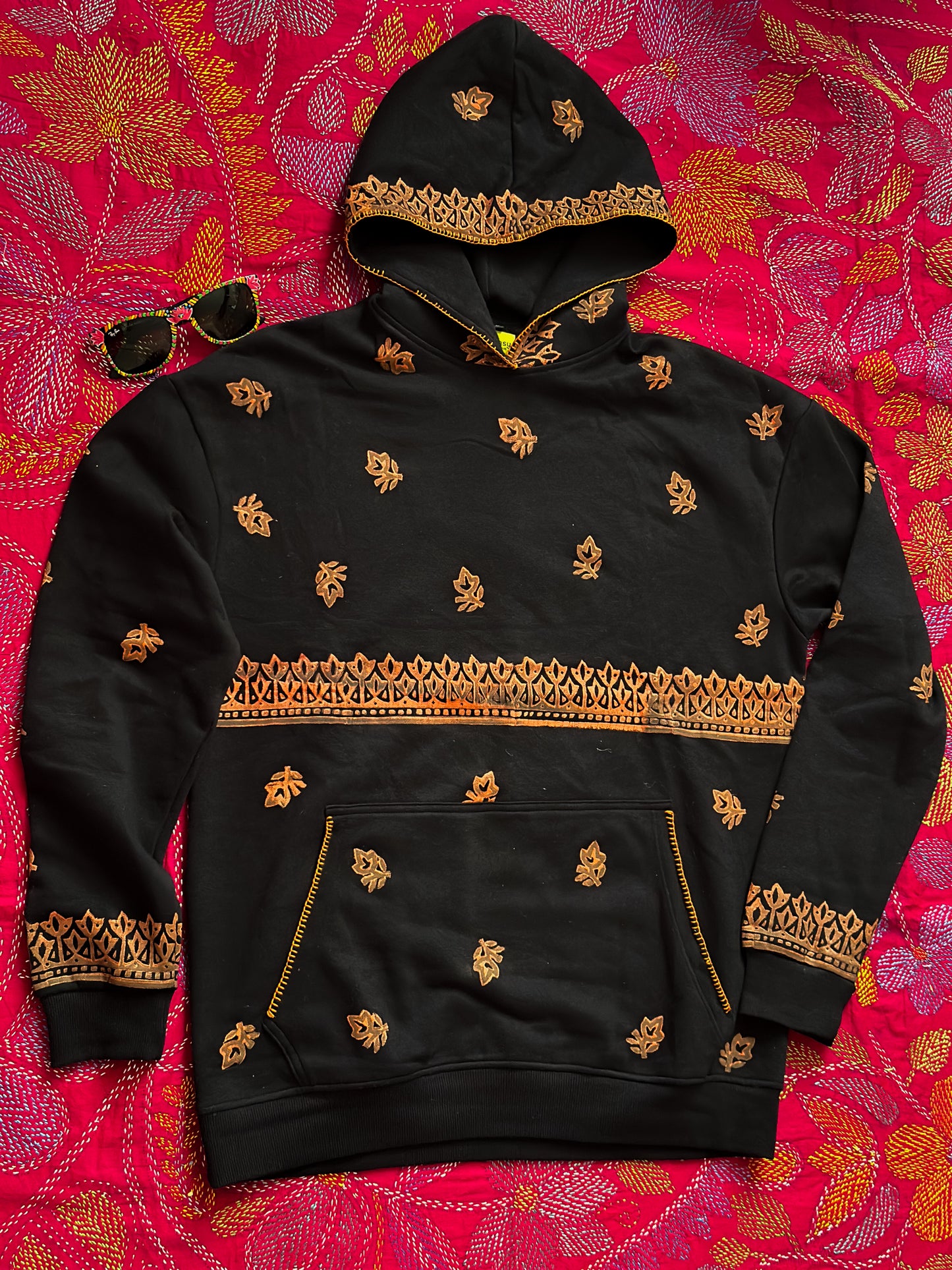 Chouki - Fleece Hand-block Print Hoodie