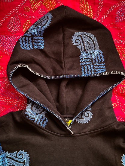 Jatra - Fleece Handblock Hoodie