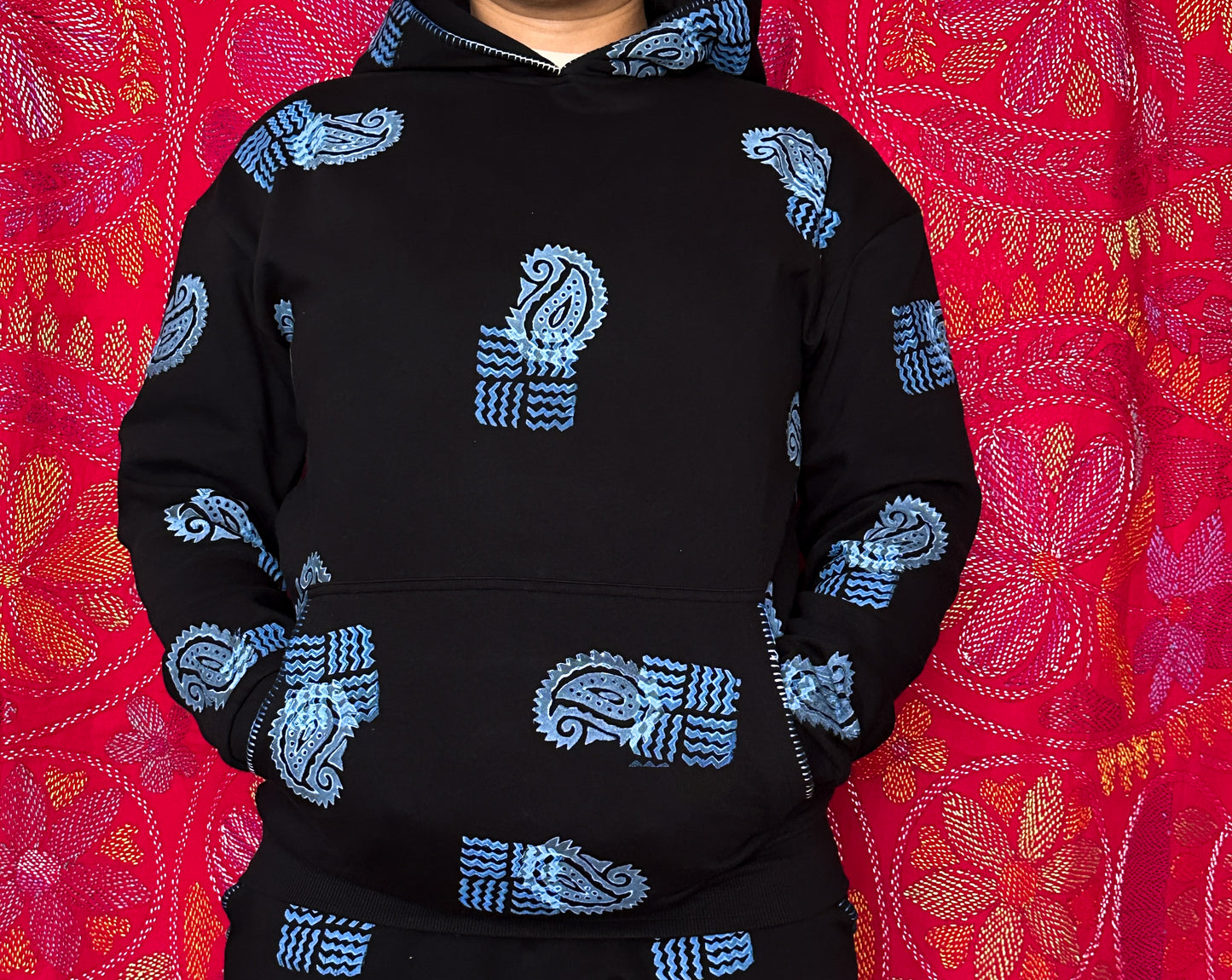 Jatra - Fleece Handblock Hoodie