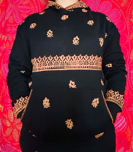 Chouki - Fleece Hand-block Print Hoodie