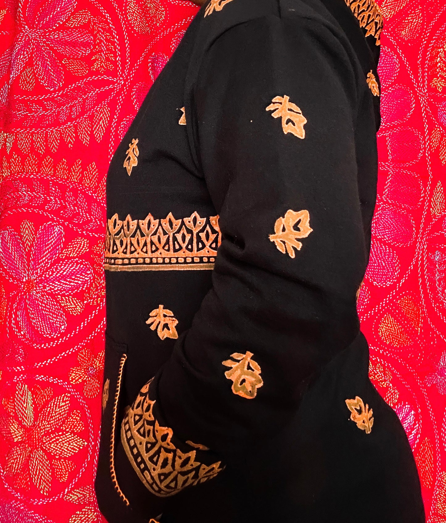 Chouki - Fleece Hand-block Print Hoodie