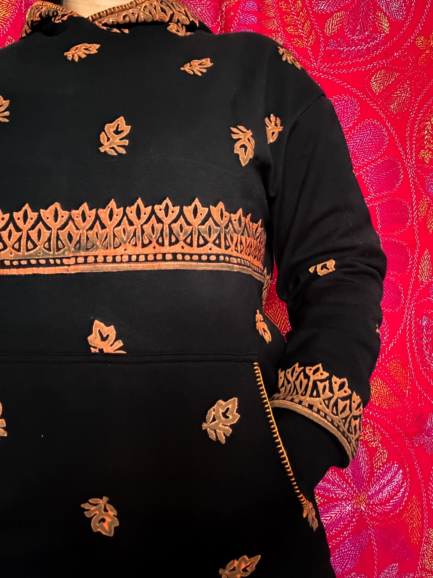 Chouki - Fleece Hand-block Print Hoodie