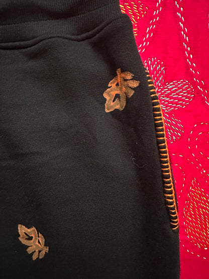 Chouki - Fleece Hand-block Print Sweatpants