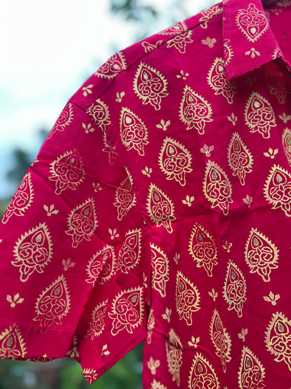Kolka - Hand-Block Crop Shirt