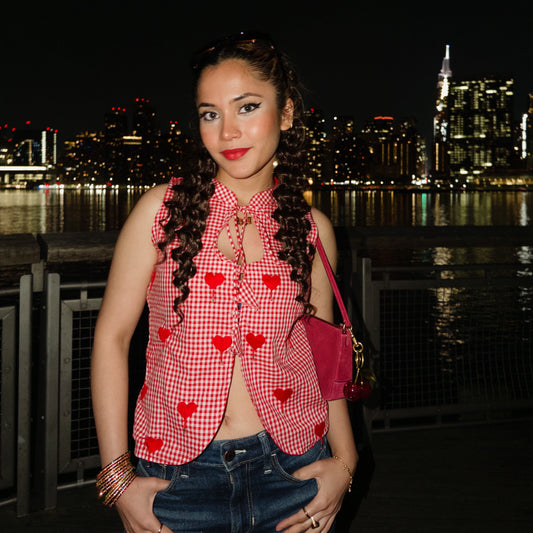 Chorki - Grameen Check Hand Embroider Halter Top
