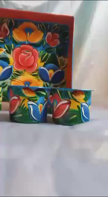 Chai Lover - Rickshaw HandPaint Steel Tea Set V1