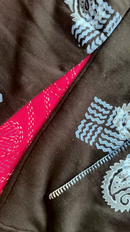 Jatra - Fleece Hand-block Hoodie