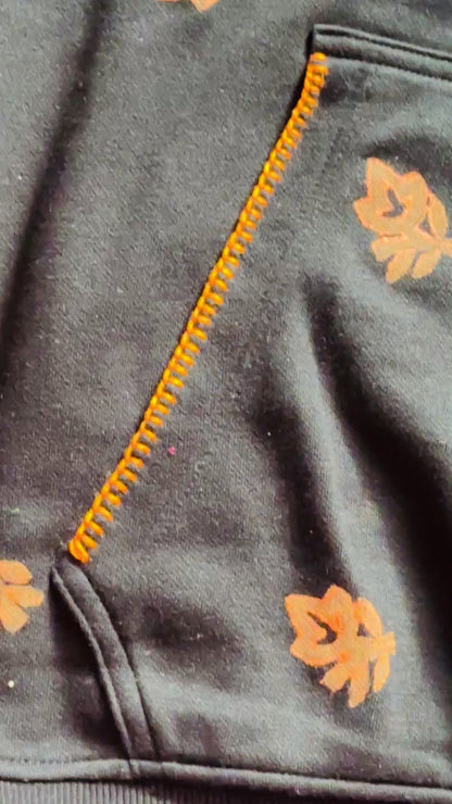 Chouki - Fleece Hand-block Print Hoodie